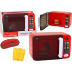 LEAN Toys Microwave Oven Toy Microwave Red Accessories