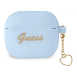 Guess Silicone Charm Cover for Airpods 3 Blue