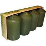 PROVENCE Candles Dark Green &Oslash;5x9cm 4pcs