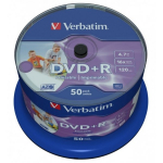 Verbatim DVD+R 4.7GB Wide Printable Cake Box 50