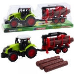 LEAN Toys Agricultural Tractor With HDS Trailer For Transporting Timber Logs