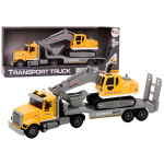 LEAN Toys Lora Truck Crawler Excavator Lights Sounds Drive Yellow