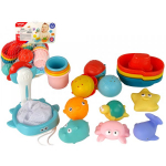 LEAN Toys Water Animals Rubber Mesh Bathing Set Sea creatures 17 pieces