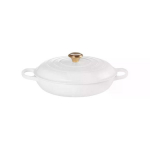 LE CREUSET Cast iron pot shallow 30cm / 3.5L white