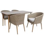 Evelekt Norway Table and 4 Chairs Beige