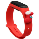 Fusion Accessories Xiaomi Mi Band 3/ 4 Red Xmas Sock