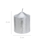 Home Styling Collection Candle metallic grey 6x5x5cm