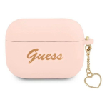 Guess Silicone Charm Cover for Airpods Pro Pink