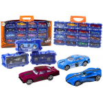 LEAN Toys A set of cars with springs in a metal suitcase, 16 pieces