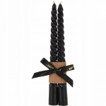 Home Styling Collection Candles black 2pcs 20cm