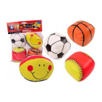 LEAN Toys Soft Sports Balls Basketball Rugby Football Baseball Set of 4.