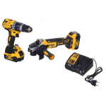 DeWALT DeWalt cordless hammer + Angle Set DCK2080P2T, 18 Volt, tool set&nbsp;(yell