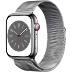 Apple Watch Series 8 Cellular 45mm Silver Stainless Steel/ Silver Milanese