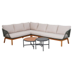 Evelekt Garden furniture set TUXEDO corner sofa and 2 tables