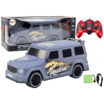 LEAN Toys RC Remote Control Car with Dinosaur, 1:10 Scale, Gray