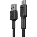 Green Cell USB-A - microUSB 0.3m (KABGC23) Black