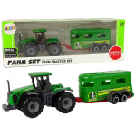 LEAN Toys Tractor with Trailer Green