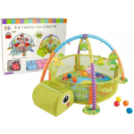 LEAN Toys Educational Mat with Turtle Playpen Balls for Baby