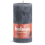 Bolsius Candel Rustik &Oslash;6.8x13cm Slate blue