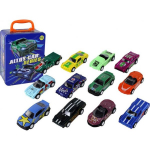 LEAN Toys Friction Drive Vehicle Set 12 ELE Metal 1:64