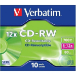 Verbatim CD-RW 700MB 8-12x Jewel Case 10