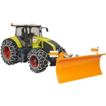 Bruder Claas Axion 950 with snow chains and snow blade