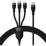 Baseus CASS030201 USB Type C to USB-C/ Lightning/ micro USB 1.5m Black
