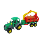 Polesie Polesie Tractor with trailer with wood in net - 35370