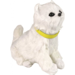 LEAN Toys LeanToys Interactive Plush Cat Meow Moves Head and Tail