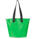Hurtel Waterproof PVC Beach Bag with Zip 11L Green