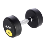 HMS HMS HG PRO rubberized dumbbell 1 x 9 kg.