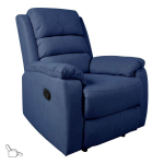 Evelekt Recliner armchair MANUEL with manual mechanism, dark blue