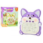 LEAN Toys Arcade Game Console Pop-It Lisek 7 Game Modes Purple