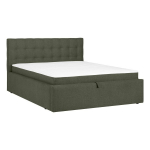 Evelekt Continental bed LEENA 160x200cm, with mattress, green
