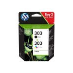 HP No. 303 2-pack Black/ Tri-color 3YM92AE