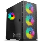 Savio Raptor X1 ARGB Mesh/ Glass Black