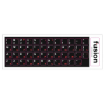 Fusion Accessories "Laminated Stickers RU / ENG" Black/ Red