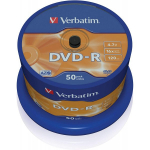 Verbatim DVD-R 4.7GB Matt Silver Cake Box 50