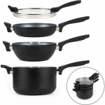 Russell Hobbs RH01840EU7 Stackable metallic marble pan set 4p