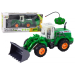LEAN Toys Excavator Loader R/ C Remote Control Elevating Arm Green