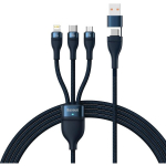 Baseus Flash Series II USB-C/ USB-A to USB-C+Lightning+micro USB 1,2m Blue