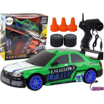 LEAN Toys Remote Controlled Sports Car R/ C 1:24 Green Interchangeable Wheels