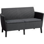 Keter Garden Salemo 2 Seater Sofa Grey