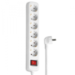 Hama Power Strip 108833 6 outlets with switch, White