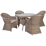 Evelekt Toscana Table and 4 Chairs Beige