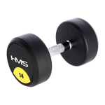 HMS HMS HG PRO rubberized dumbbell 1 x 14 kg.