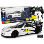 LEAN Toys Racing Sports Car R/ C 1:18 Corvette C6.R White 2.4 G Lights