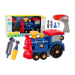 LEAN Toys Cartoon Turning Locomotive DIY Navy Blue