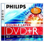 Philips DVD+R DL Double Layer 8.5GB x8 Jewel case