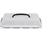 Patisse Patisse muffin tin with lid 35 cm silver steel 12 compartments